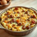 Ovenschotel van zuurkool met rookworst