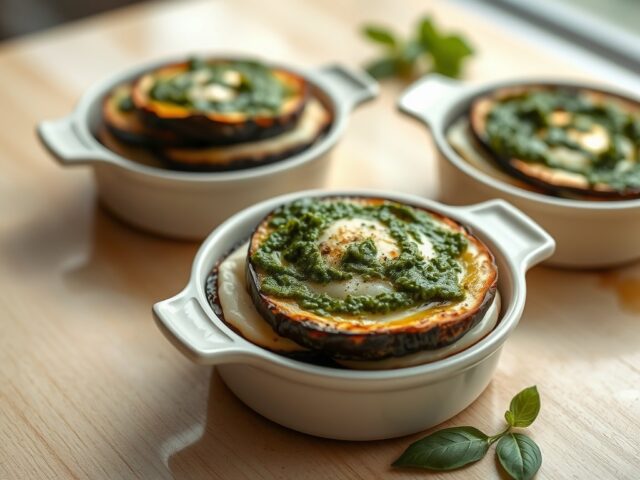 Ovenschoteltjes met courgette en aubergine