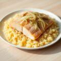 Ovenzalm met pittige prei