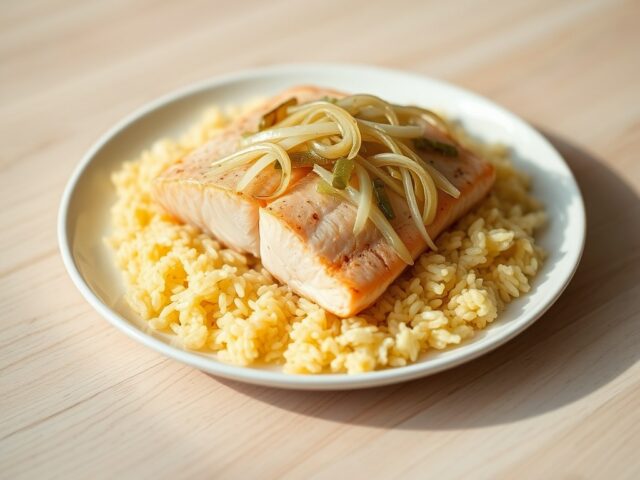 Ovenzalm met pittige prei