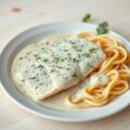 Pangasiusfilet met kruidenroomsaus