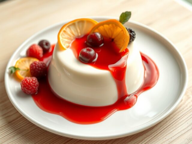 Pannacotta met vruchtensaus