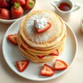 Pannenkoeken met aardbeien