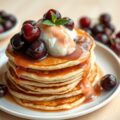 Pannenkoeken met krieken en sabayon van kriekbier