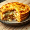 Pannenkoekenschotel ham kaas