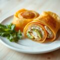 Pannenkoekjes Oranje met Krab-Avocado Vulling