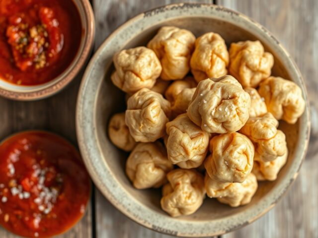 Papas arrugadas con mojo picon: aardappeltjes in schil gekookt met saus