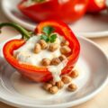 Paprika gevuld met brie (zie info)