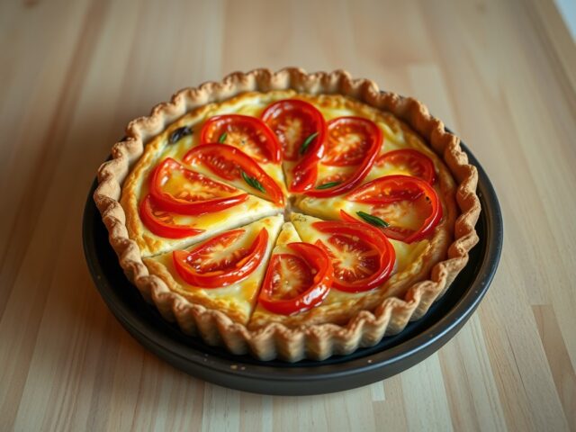 Paprika-tomatenquiche