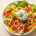 Paprikasalade met cottage cheese