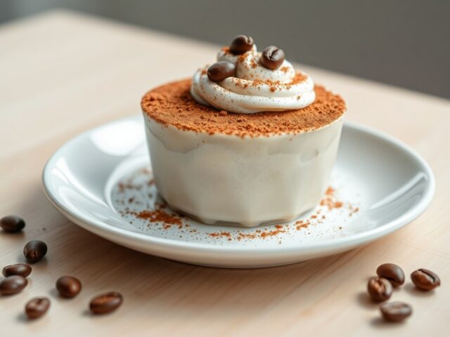 Parfait met koffie en bruine suiker