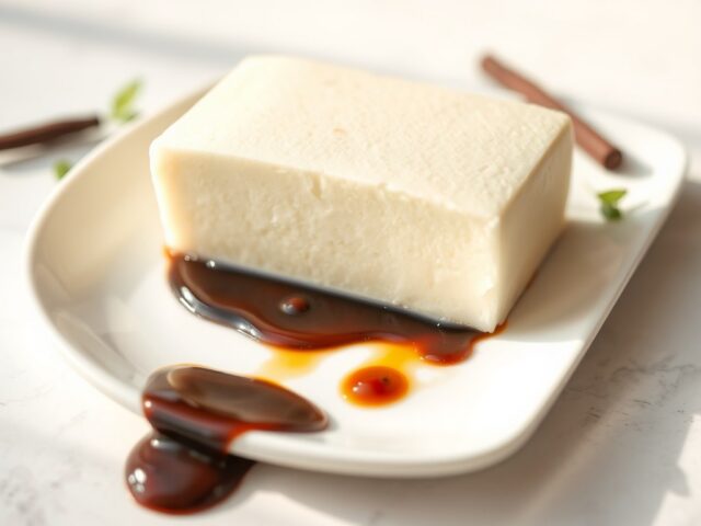 Parfait van pastis met zoethoutsaus