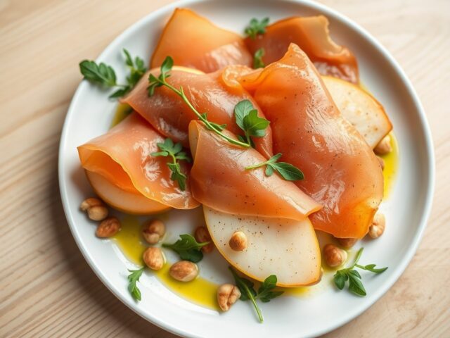 parmaham met peer en rucolaolie