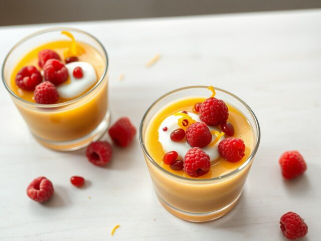 Passievruchtensoepjes met yoghurt