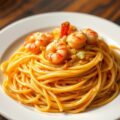 Pasta Garbourara (=Garnalen-Boursin-Arabiata)