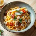 Pasta met artisjokken en ham