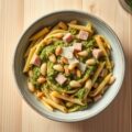 Pasta met bonen en pesto