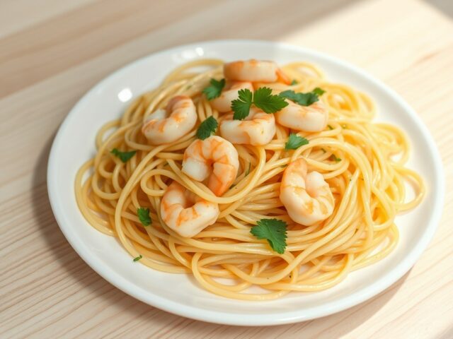 Pasta met garnalen