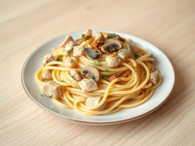 Pasta met kip en tonijn