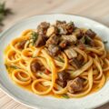 Pasta met Kippenlevertjes