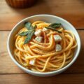 Pasta met Knoflook-Kaassaus