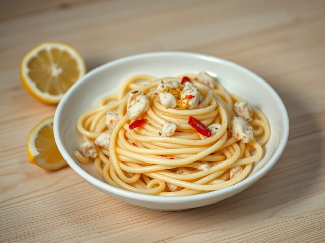 Pasta met Krab