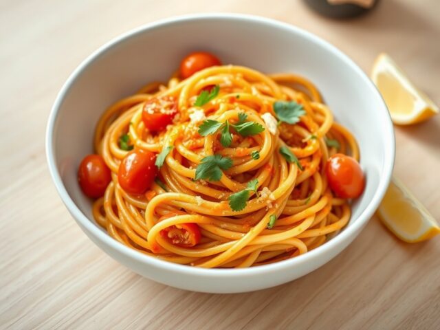 Pasta met Pittige Kreeftensaus