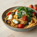 Pasta met ricotta en geroosterde groente