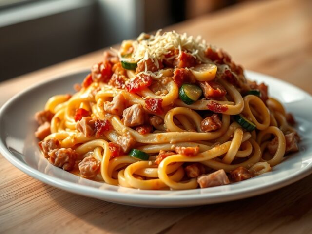 Pasta met roomsaus