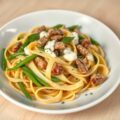 Pasta met tuinbonen
