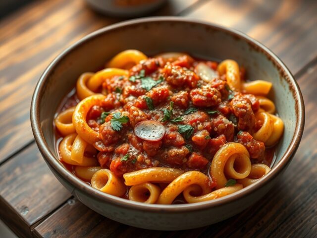 Pasta met Varkens-Ragu uit Calabrie