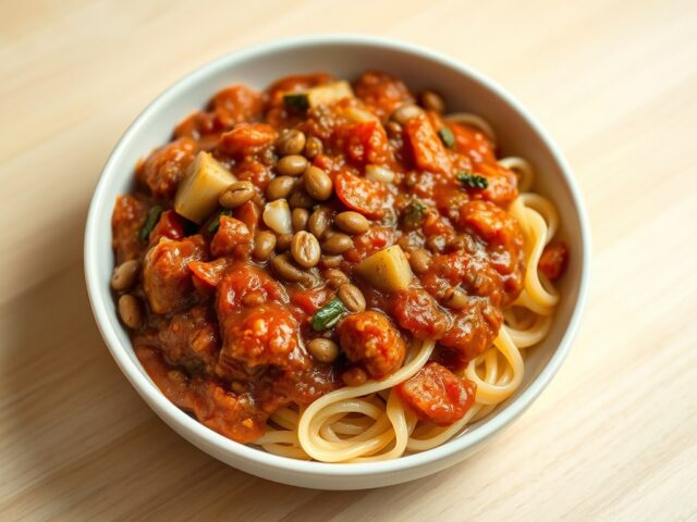 Pasta Saus met Linzen