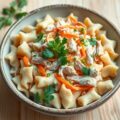 Pastasalade met gerookte kip