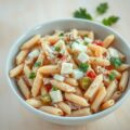 Pastasalade met gerookte kip van Elsbeth