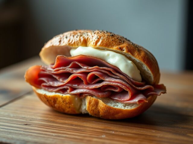 Pastrami deli bagel