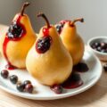 Peren gevuld met preiselberen.
