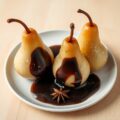 Peren met chocoladesaus