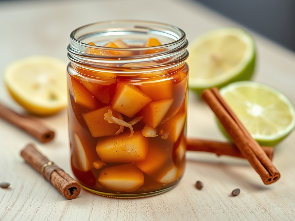 Perenchutney, AI-gegenereerde illustratie