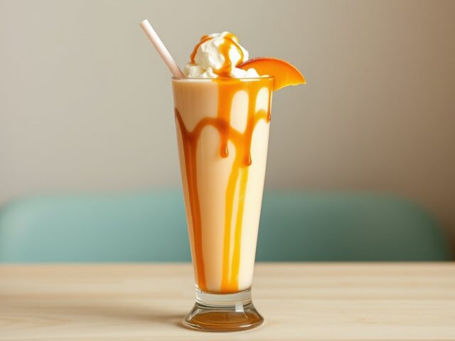 Perzikshake met Maestrichterstroop