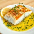 Pesce Spada in Salmoriglio Vis in olijfolie saus
