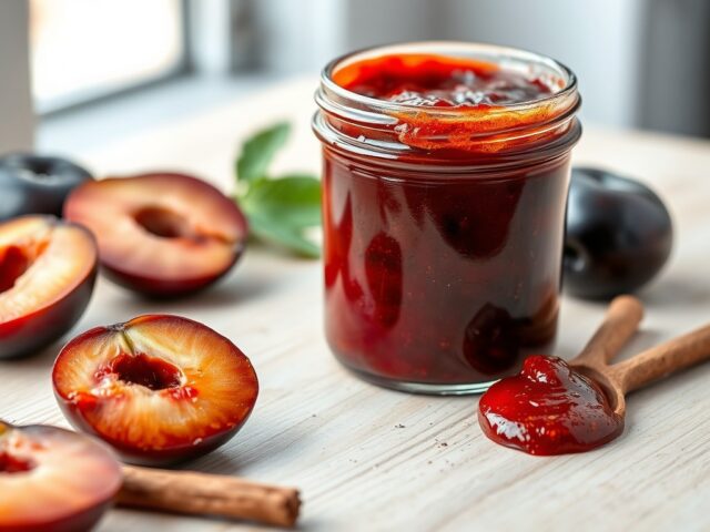Pikant-zoete pruimenketchup