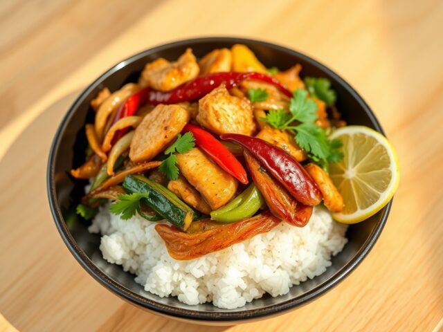 Pikante Chinese kool met kipfilet