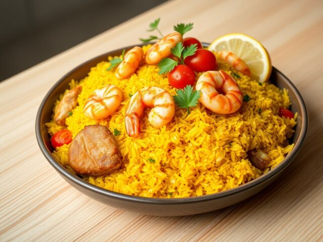 Pilaf met Garnalen