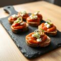 Pincho met paprikapuree