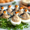 Pinguïns in de sneeuw