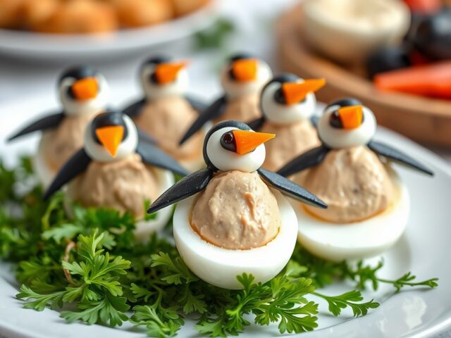Pinguïns in de sneeuw