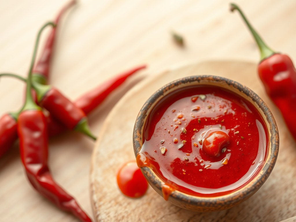Piri Piri Saus- Marinade, AI-gegenereerde illustratie