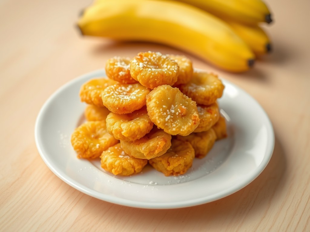 Pisang Goreng (geb. banaan in een krokante laag), AI-gegenereerde illustratie