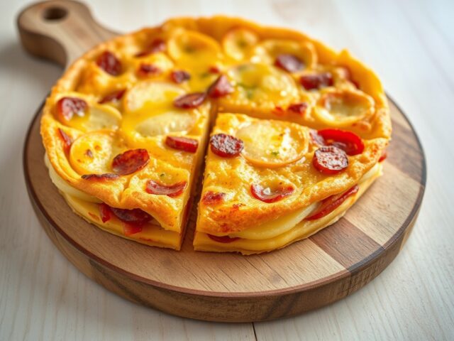 Pittige aardappeltortilla met chorizo