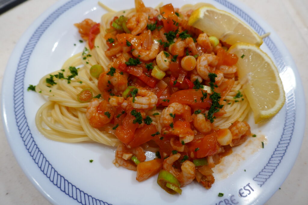Pittige Garnalen Pasta